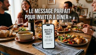 inviter quelqu'un à dîner par message